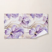 Romantische paarse iris bloemachtige bruidsdouche bad handdoek (Handdoek)