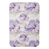 Romantische paarse iris bloemrijke bruids douche badmat (Voorkant Verticaal)