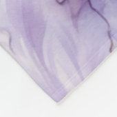 Romantische Paarse Iris Floral Fleece Deken (Hoek)