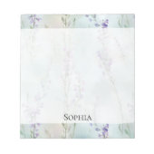 Romantische Paarse Lavendel Bloemen Notitieblok (Voorkant)