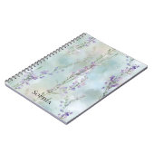 Romantische Paarse Lavendel Bloemen Notitieboek (Linkerzijde)