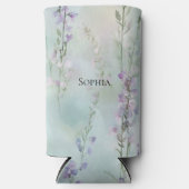 Romantische Paarse Lavendel Bloemen Seltzer Blikjeskoeler (Voorkant)