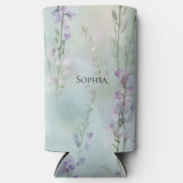 Romantische Paarse Lavendel Bloemen Seltzer Blikjeskoeler