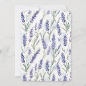 Romantische  Paarse Lavendel Bloemen Verjaardag Kaart (Achterkant)