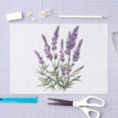 Romantische Paarse Lavendel Bloemige Bruids Shower Tissuepapier (Craft)
