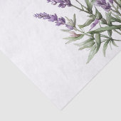 Romantische Paarse Lavendel Bloemige Bruiloftsdouc Tissuepapier (Detail)