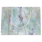 Romantische paarse lavendel bloemige trouwdag groot cadeauzakje (Voorkant)