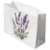 Romantische paarse lavendel bloemrijke bruiloftsdo groot cadeauzakje (Achterkant Gekanteld)