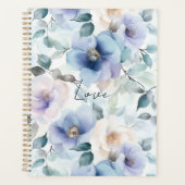 Romantische Paarse Lavendel Blue Cream Bloemen Planner (Voorkant)