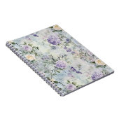 Romantische Paarse Lavendel Cream Bloemen Notitieboek (Rechterzijde)