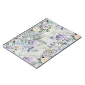 Romantische Paarse Lavendel Cream Bloemen Notitieboek (Linkerzijde)