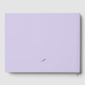 Romantische Paarse Levander Foto Bruiloft Gastenboek (Achterkant)