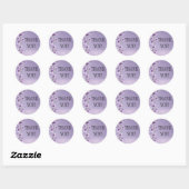 Romantische Paarse Lila Bloemen Dank u Stickers (Vel)