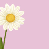 Romantische paarse madeliefje bestemming bruiloft kaart