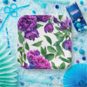 Romantische paarse magenta roze waterverf pioenroz papieren bordje (Feest)