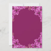 Romantische Paarse Orchidee Rozen Bloemen Vrijgeze Kaart (Achterkant)