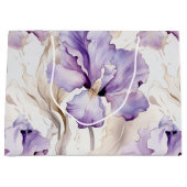 Romantische paarse roomkleurige Iris bloemrijke br Groot Cadeauzakje (Voorkant)