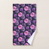 Romantische Paarse & Roze Waterverf Rozen Bloemen Bad Handdoek (Handdoek)