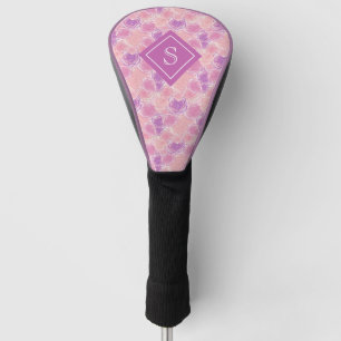 Romantische Paarse Rozen Aangepast monogram Golfheadcover