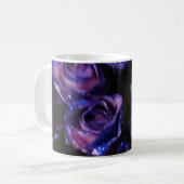 Romantische Paarse Rozen Koffiechocolade Mok (Voorkant links)