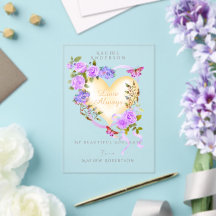 Romantische Paarse Rozen Valentijn Kaart