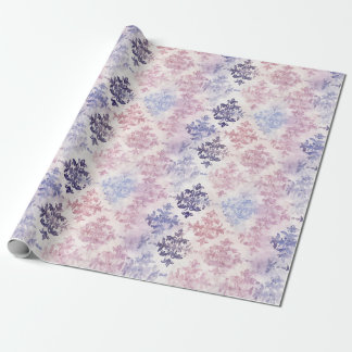 Romantische Paarse Waterverf Damask Cadeaupapier