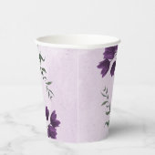 Romantische paarse witte bloemen groen papieren bekers (Rechts)