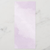 romantische paarse witte bloemen groene bladeren menu (Achterkant)