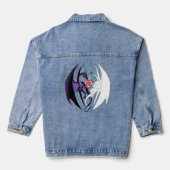 Romantische Paarse Witte Fantasie Draken Liefde Bl Denim Jacket (Achterkant)