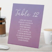 Romantische paarse zonsondergang besneeuwde bergen reclamebord met voetstuk (Insitu)