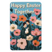 Romantische paasillustratie – LGBTQ+ Kaart Magneet (Verticaal)