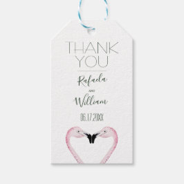 Romantische Palm bruiloft dank u Cadeaulabel