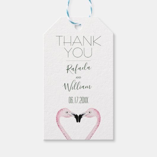 Romantische Palm bruiloft dank u Cadeaulabel (Voorkant)