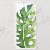 Romantische Palm Trouwdag Opslag Uitnodiging (Achterkant)