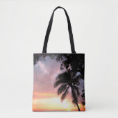 Romantische palmboom Zonneet Tote Bag (Voorkant)