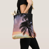 Romantische palmboom Zonneet Tote Bag (Dichtbij)