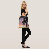 Romantische palmboom Zonneet Tote Bag (Op model)