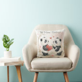 Romantische Panda Kaart - Be Mine Forever Kussen (Stoel)