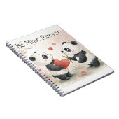 Romantische Panda Kaart - Be Mine Forever Notitieboek (Rechterzijde)