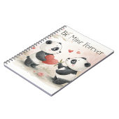 Romantische Panda Kaart - Be Mine Forever Notitieboek (Linkerzijde)
