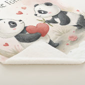 Romantische Panda Kaart - Be Mine Forever Sherpa Deken (3/4)