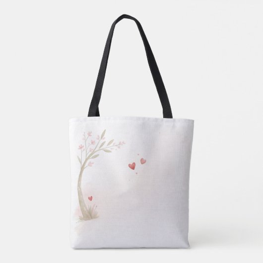 Romantische Panda Kaart - Be Mine Forever Tote Bag (Achterkant)