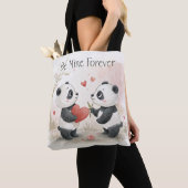 Romantische Panda Kaart - Be Mine Forever Tote Bag (Dichtbij)