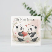 Romantische Panda Kaart – Wees Van Mij Voor Altijd (Staand voorkant)
