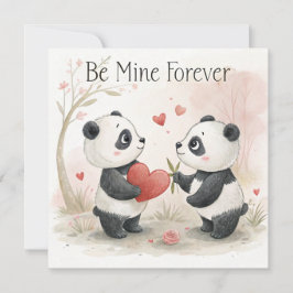 Romantische Panda Kaart – Wees Van Mij Voor Altijd