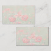 romantische papaverbloemen visitekaartjes (Voorkant / Achterkant)