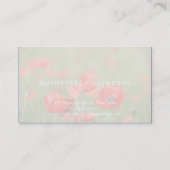 romantische papaverbloemen visitekaartjes (Achterkant)