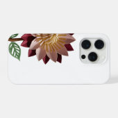 Romantische papieren bloem telefoonhoes – Roze & M iPhone Hoesje (Achterkant horizontaal)