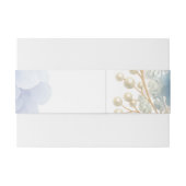 Romantische Parel Hydrangea Blauw Waterverf Huweli Uitnodigingen Wikkel (Achterkant Voorbeeld)