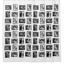 Romantische Paren  briefkaart zwart-wit Douchegordijn